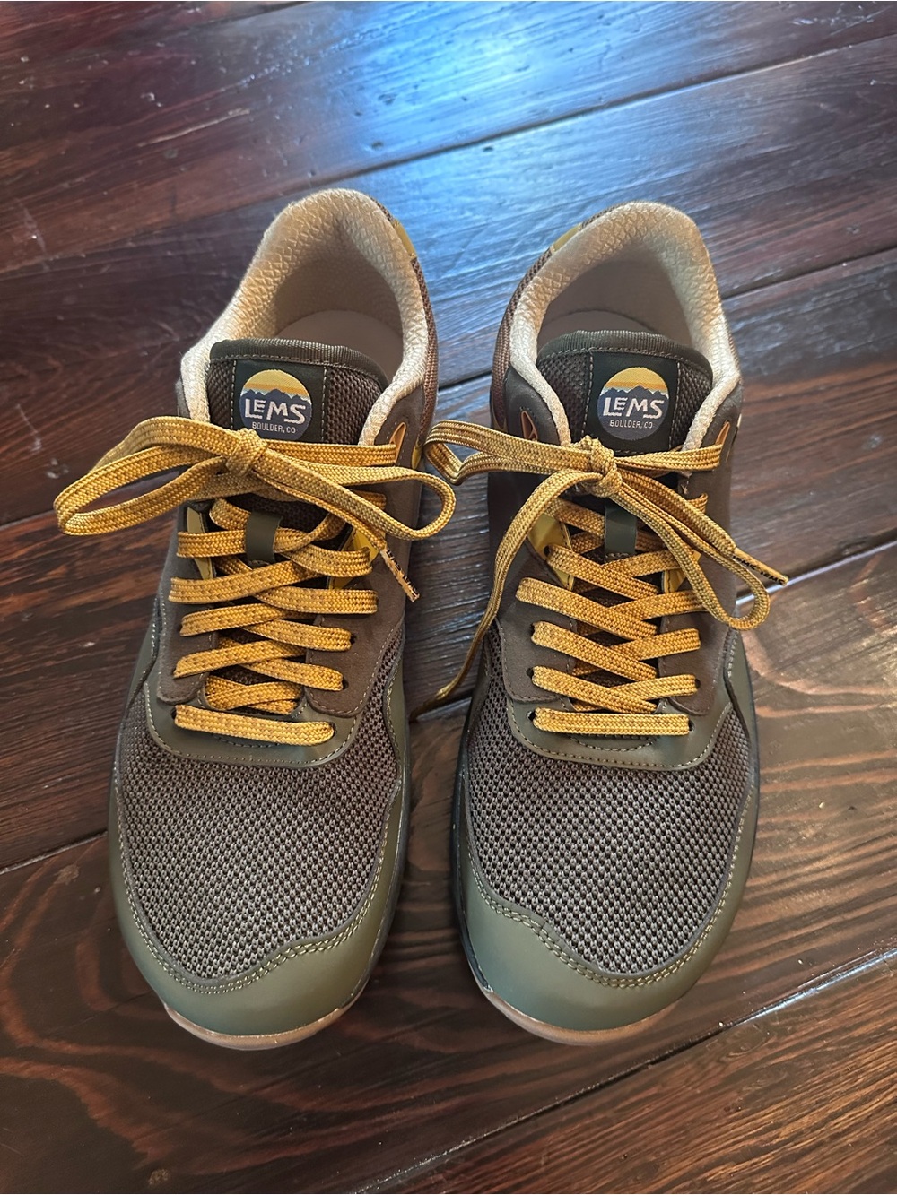 Lems Men's Trailhead Sneakers - Olive/Mustard Brand New, Never Worn